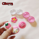 מחסנית לאחסון עדשות מגע בעיצוב הלו קיטי ותות