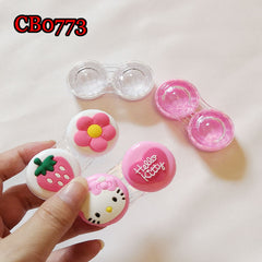 מחסנית לאחסון עדשות מגע בעיצוב הלו קיטי ותות