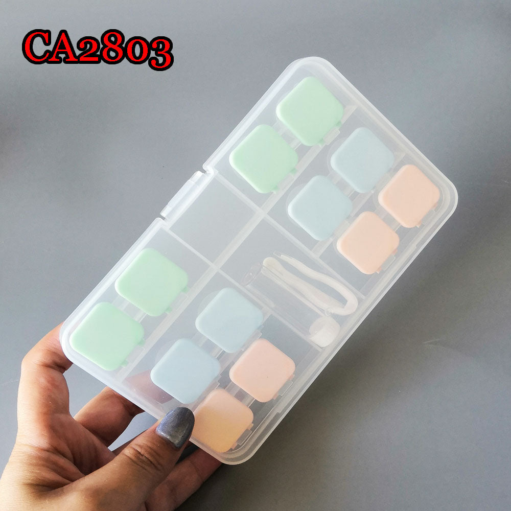 סט 6 מחסניות צבעי ג'לי בעיצוב חדש + קופסת אחסון + ציוד לטיפול בעדשות